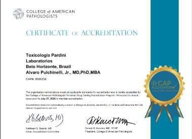Certificado de acreditação nº 9056336